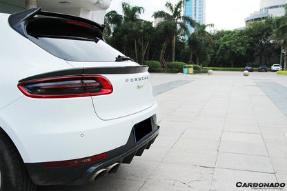 2014-2019 Porsche Macan BS Style Carbon Fiber Roof Spoiler - Carbonado