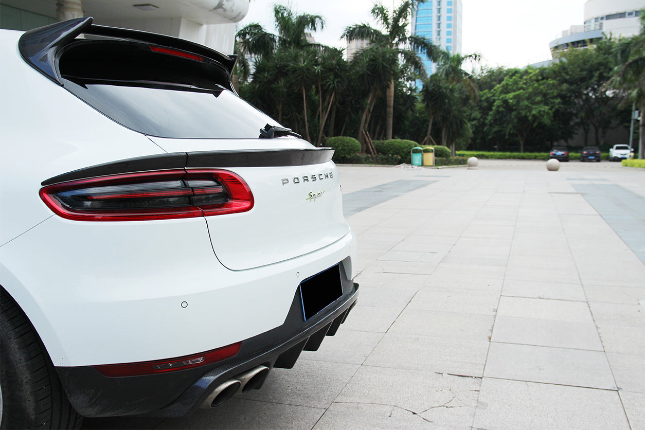 2014-2019 Porsche Macan BS Style Carbon Fiber Rear Diffuser - Carbonado