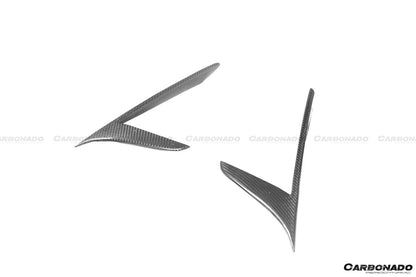 2020-UP Maserati MC20 NVT Style Dry Carbon Fiber Quarter Panel Side Vent Scoops - Carbonado