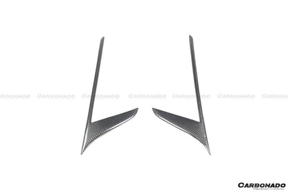 2020-UP Maserati MC20 NVT Style Dry Carbon Fiber Quarter Panel Side Vent Scoops - Carbonado