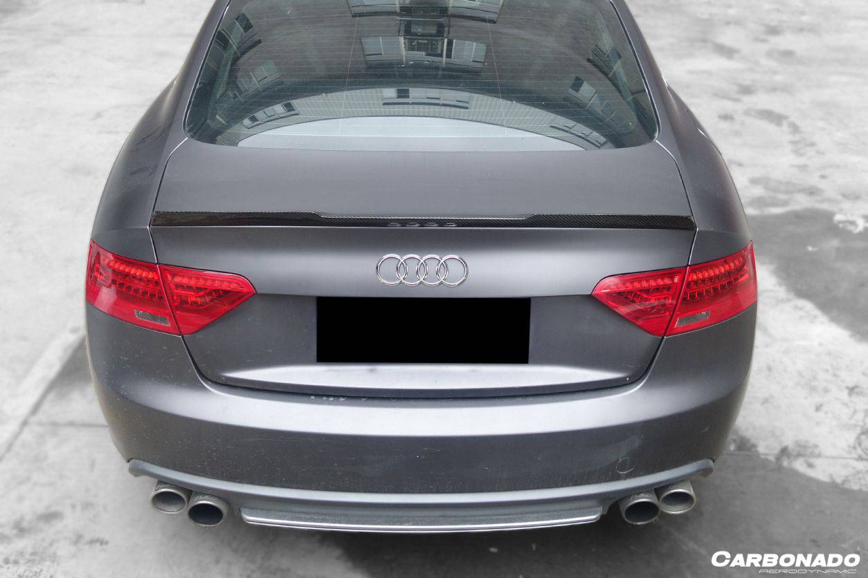 2009-2015 Audi A5 Coupe RW Style Carbon Fiber Trunk Spoiler - Carbonado Aero