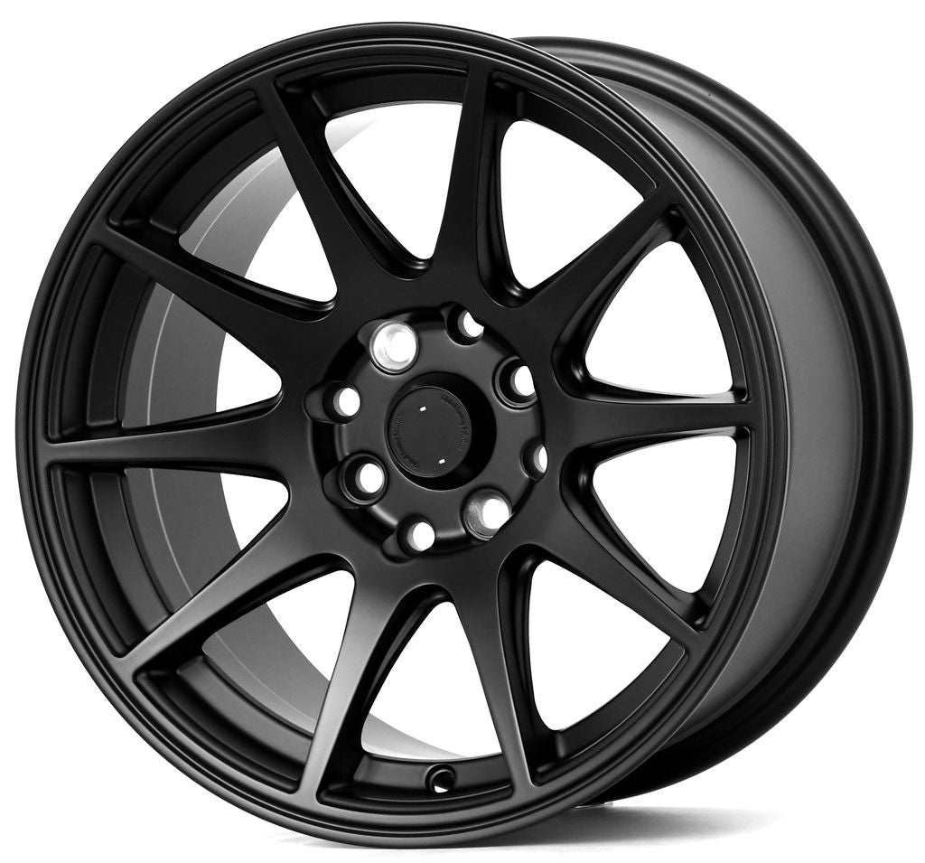 E024 Satin Black 15x8.0 ET25 4.100.114 - Square Set (4 Wheels)