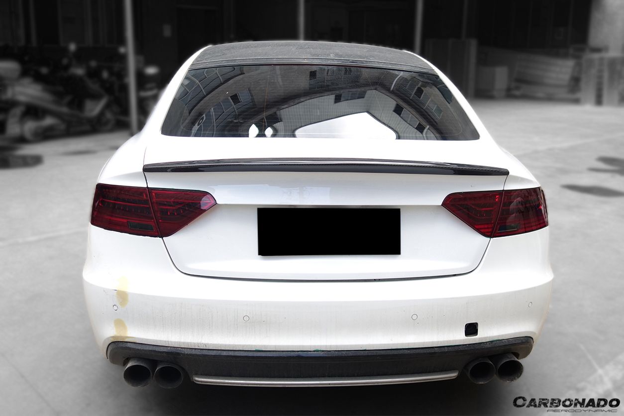 2009-2015 Audi A5 Coupe Sport Style Carbon Fiber Trunk Spoiler - Carbonado Aero