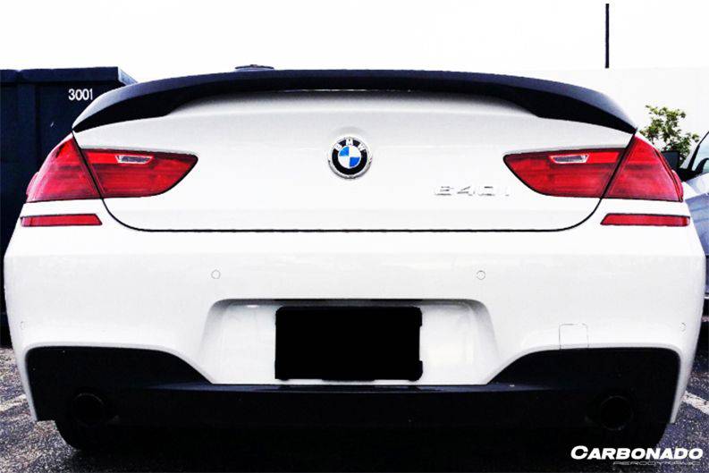 2011-2018 BMW 6 Series F06 Sedan/ F13 Coupe HM Style Carbon Fiber Trunk Spoiler - Carbonado