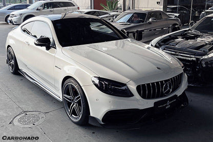2015-2021 Mercedes Benz W205 C63/S AMG Coupe Carbon Fiber Side Skirts Extension Add On Lip - Carbonado Aero