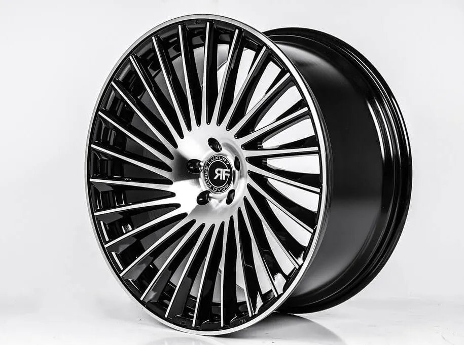 22" Road Force RF23 Gloss Black Machine Face 5x112 (Set of 4)
