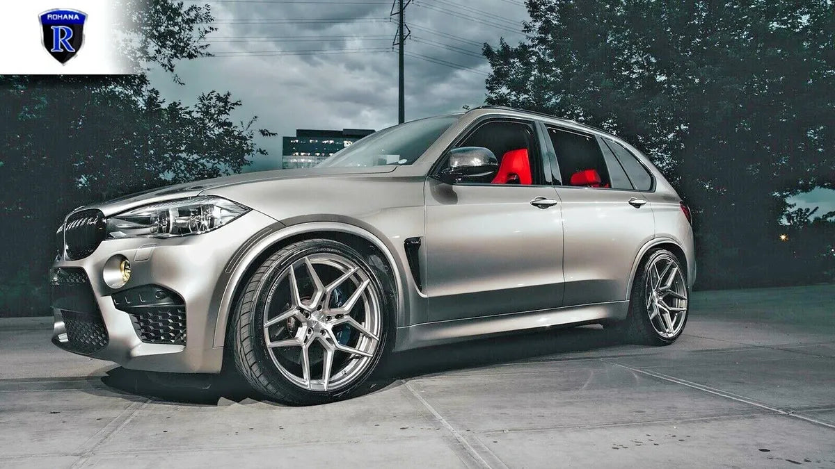 Rohana RFX11 22x10.5 ET20 / 22x11.5 ET28 Brushed Titanium 5x120 – (Staggered Set of 4)