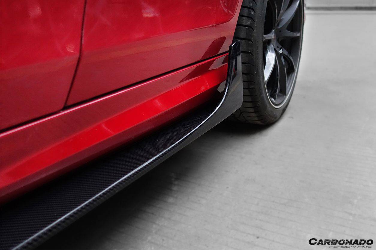 2012-2014 Mercedes Benz W204 C63 AMG C Class Coupe DP Style Side Skirts Under Board - Carbonado Aero