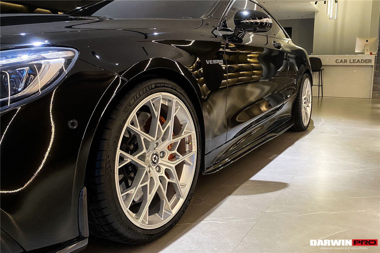 2014-2021 Mercedes Benz C217 S63/S65 AMG Coupe BKSS Style Carbon Fiber Side Skirts - DarwinPRO Aerodynamics