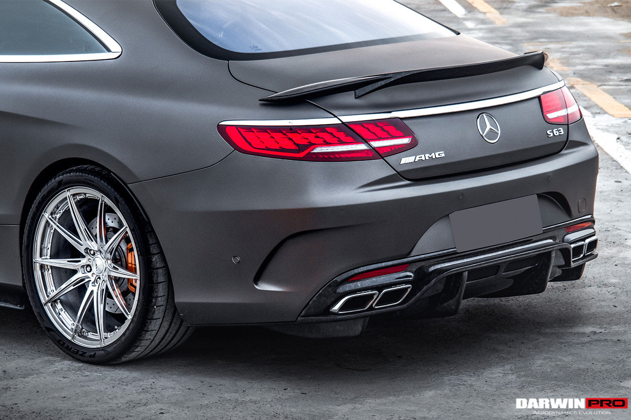 2014-2021 Mercedes Benz C217 S63/S65 AMG Coupe BKSS Style Carbon Fiber Rear Diffuser - DarwinPRO Aerodynamics