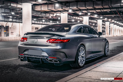 2014-2021 Mercedes Benz C217 S63/S65 AMG Coupe BKSS Style Carbon Fiber Rear Diffuser - DarwinPRO Aerodynamics