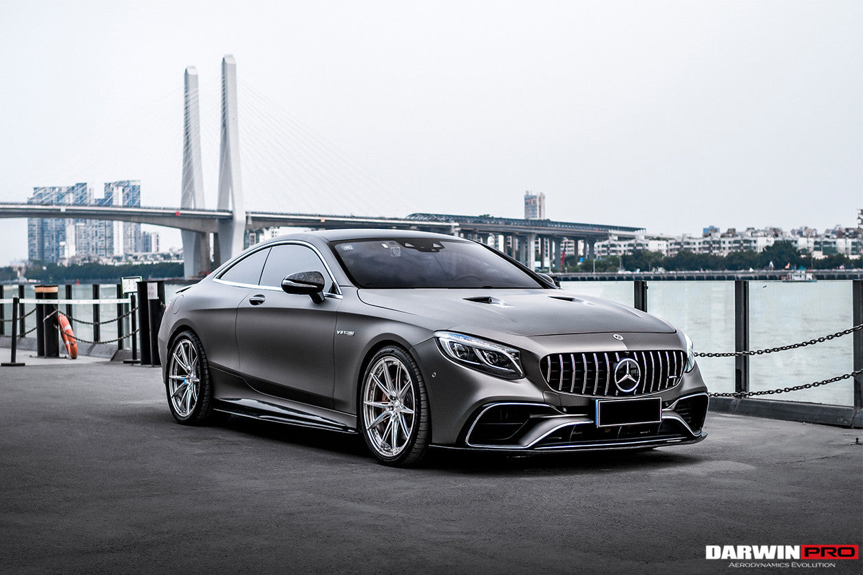 2014-2021 Mercedes Benz C217 S63/S65 AMG Coupe Carbon Fiber Side Skirts Extension - DarwinPRO Aerodynamics