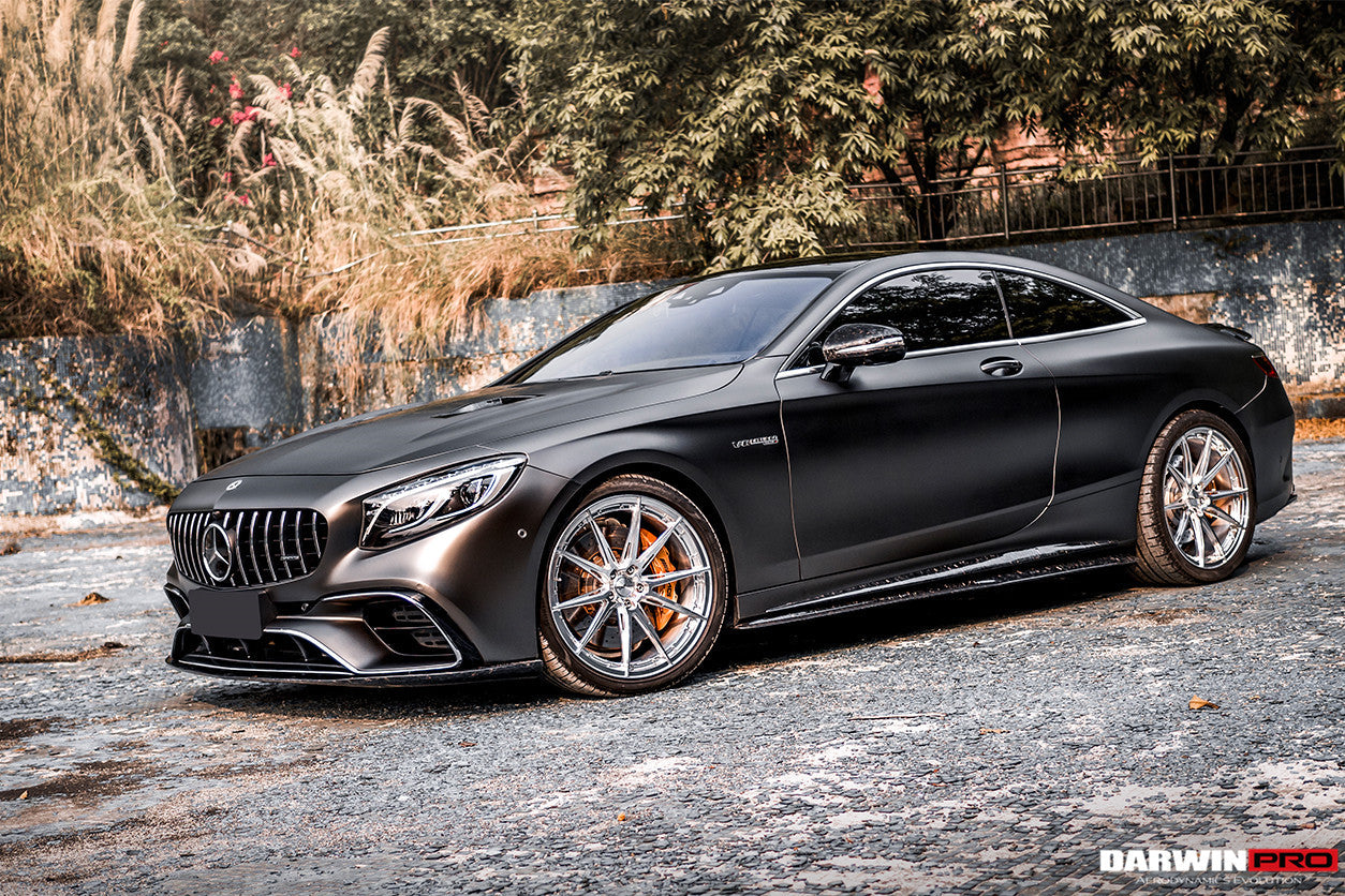 2014-2021 Mercedes Benz C217 S63/S65 AMG Coupe Carbon Fiber Side Skirts Extension - DarwinPRO Aerodynamics