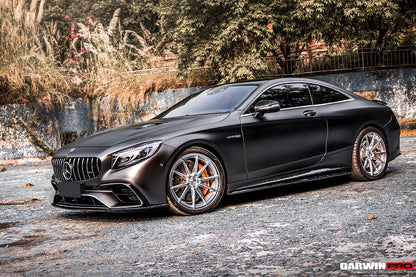 2014-2021 Mercedes Benz C217 S63/S65 AMG Coupe Carbon Fiber Side Skirts Extension - DarwinPRO Aerodynamics