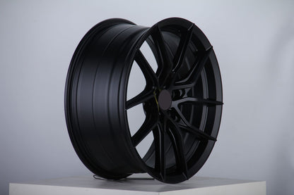 E007 Satin Black 18x8.0 ET35 5.114 - Square Set (4 Wheels)