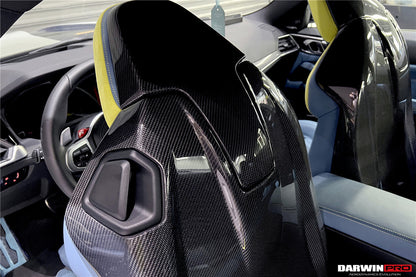 2021-UP BMW M4 G82/G83 Carbon Fiber Seat-Back Cover - DarwinPRO Aerodynamics