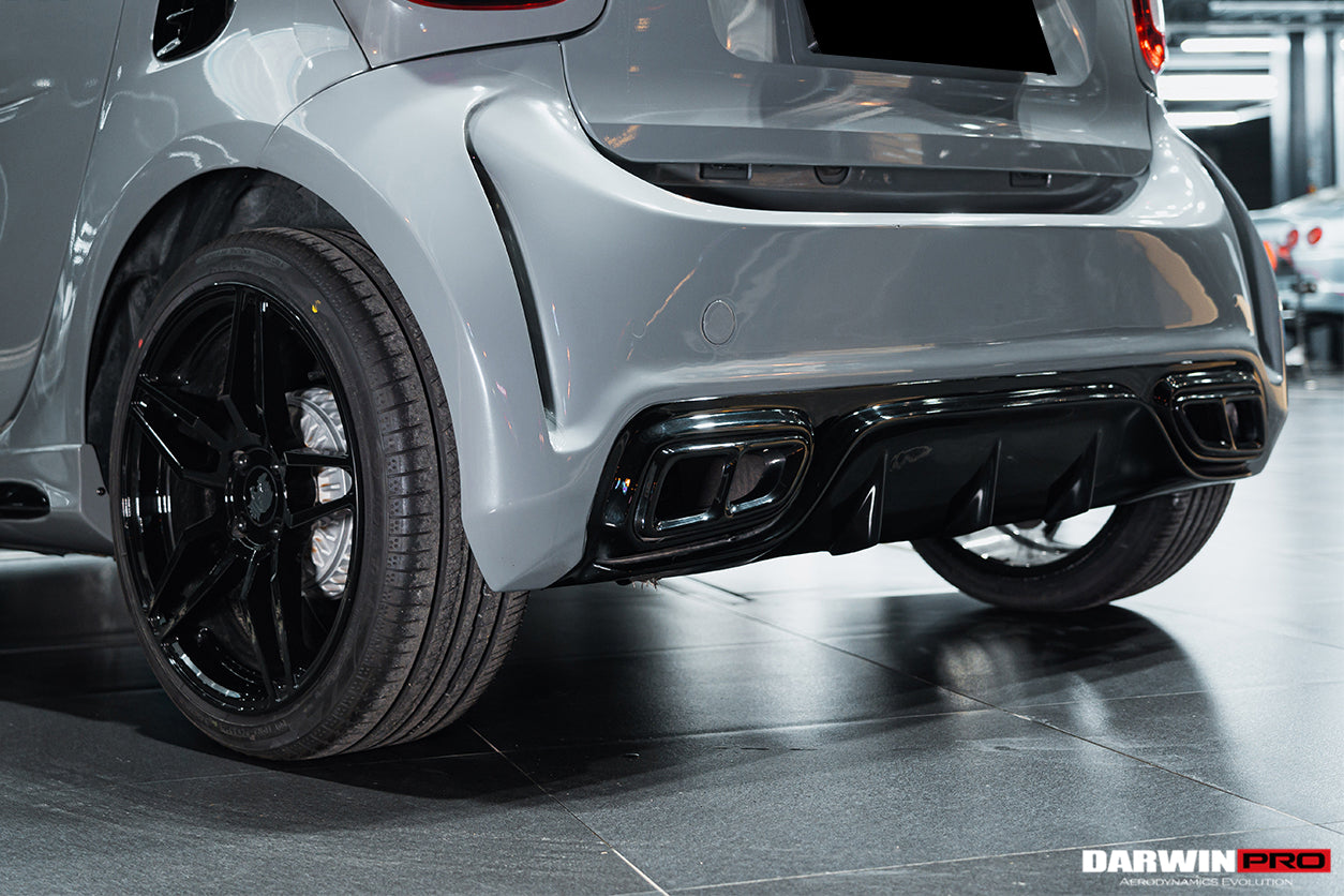 2016-2020 Smart Fortwo 453 BKSS Style Partial Carbon Fiber Rear Bumper - DarwinPRO Aerodynamics