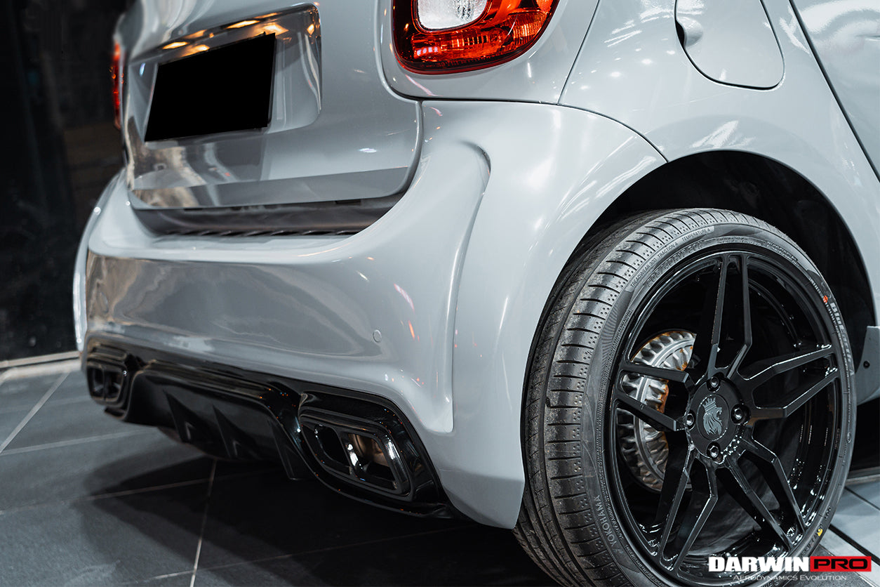 2016-2020 Smart Fortwo 453 BKSS Style Partial Carbon Fiber Rear Bumper - DarwinPRO Aerodynamics