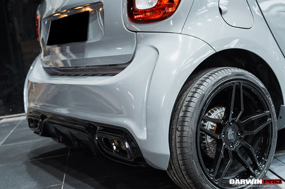 2016-2020 Smart Fortwo 453 BKSS Style Partial Carbon Fiber Rear Bumper - DarwinPRO Aerodynamics