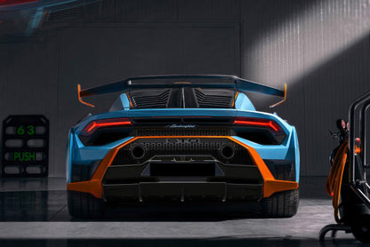 2021-UP Lamborghini Huracan STO Dry Carbon Fiber Rear Diffuser - Carbonado