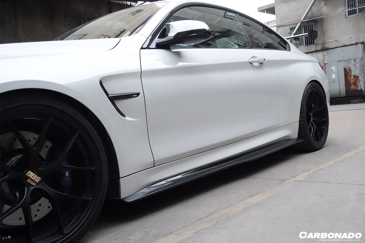2014-2020 BMW M4 F82 SM Style Carbon Fiber Side Skirts - Carbonado