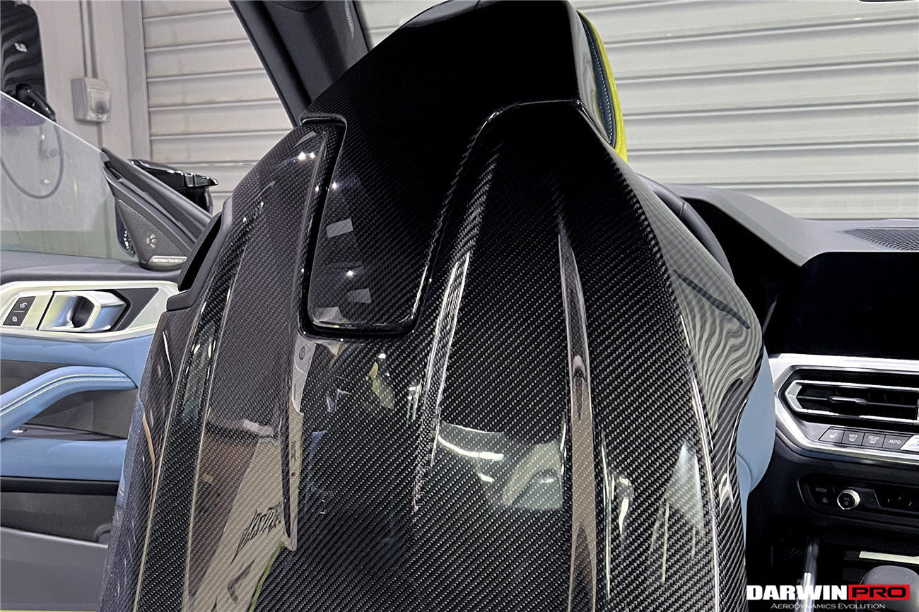 2021-UP BMW M4 G82/G83 Carbon Fiber Seat-Back Cover - DarwinPRO Aerodynamics