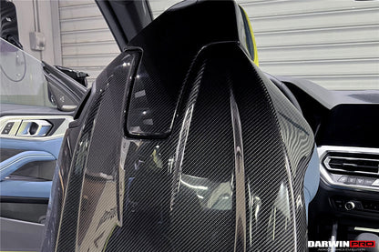 2021-UP BMW M4 G82/G83 Carbon Fiber Seat-Back Cover - DarwinPRO Aerodynamics