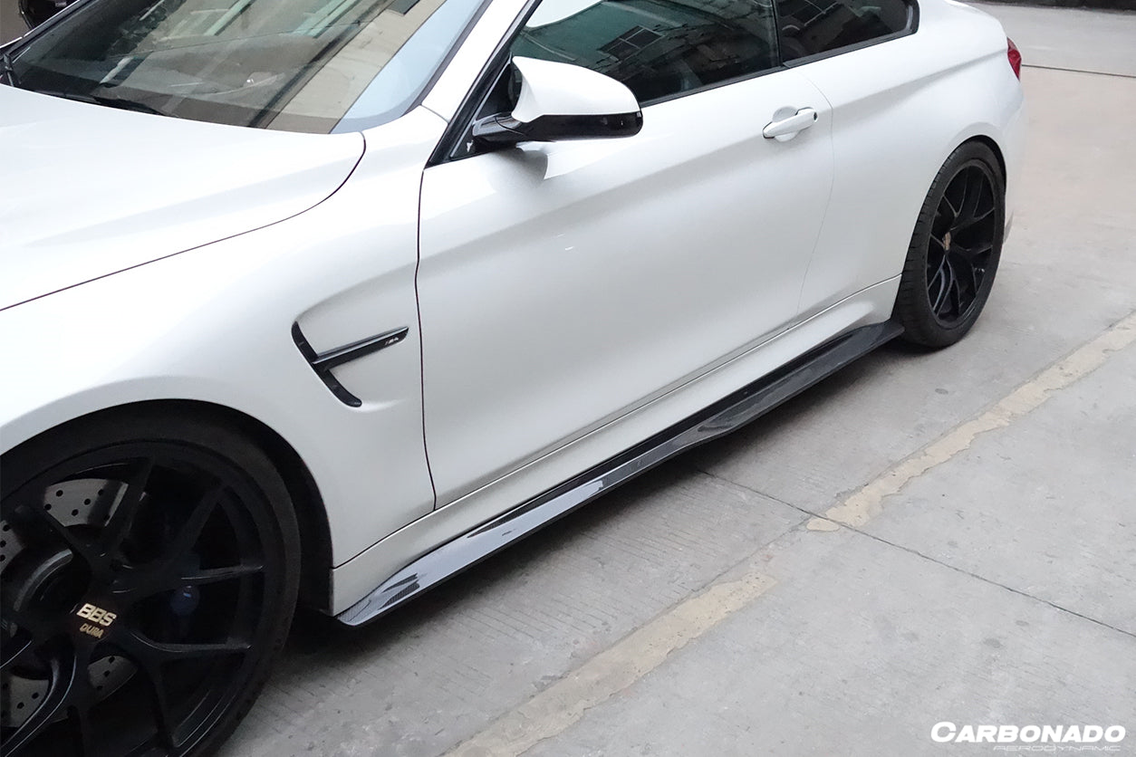 2014-2020 BMW M4 F82 SM Style Carbon Fiber Side Skirts - Carbonado