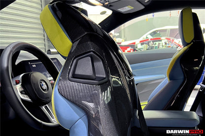 2021-UP BMW M4 G82/G83 Carbon Fiber Seat-Back Cover - DarwinPRO Aerodynamics