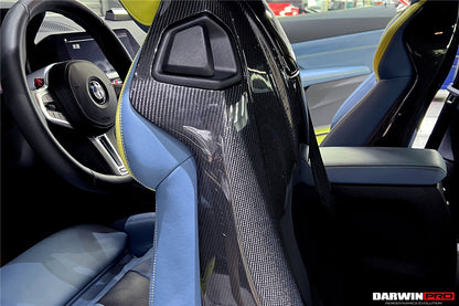 2021-UP BMW M4 G82/G83 Carbon Fiber Seat-Back Cover - DarwinPRO Aerodynamics