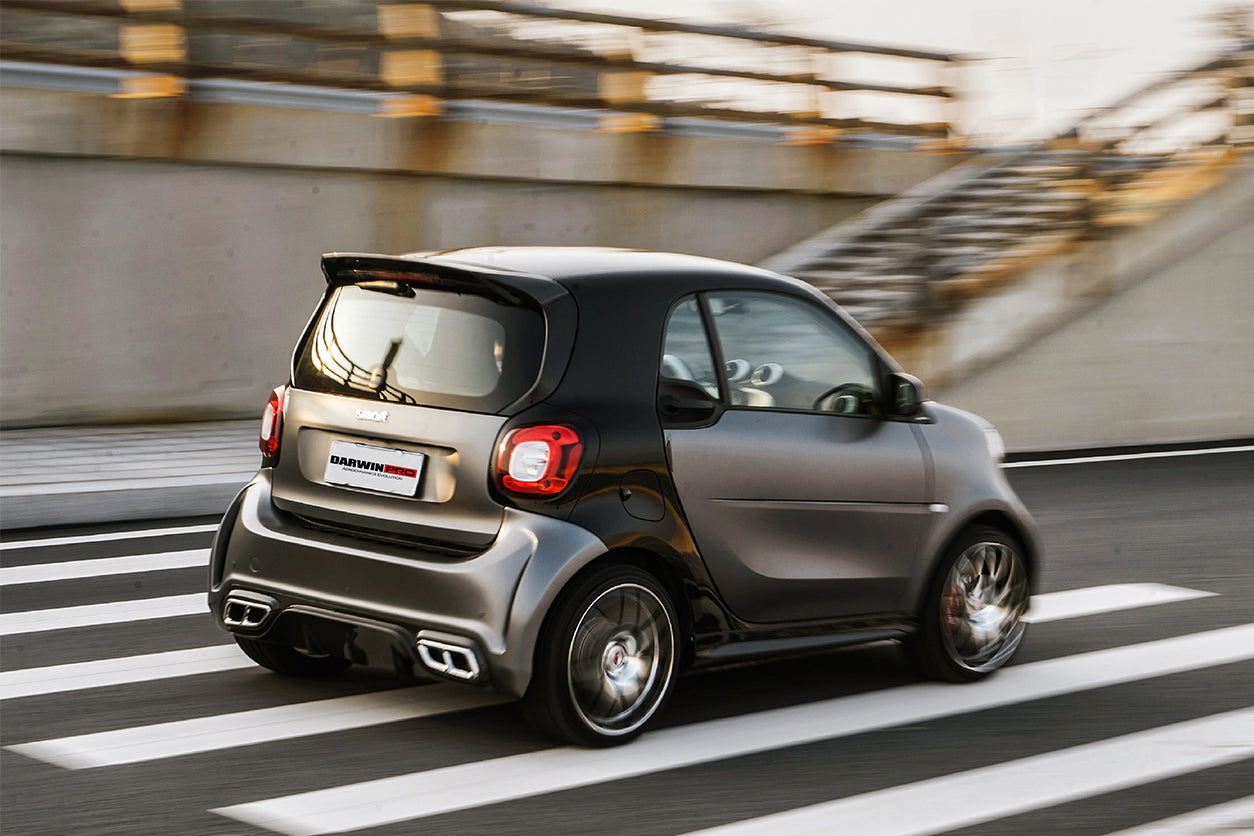 2016-2020 Smart Fortwo 453 BKSS Style Partial Carbon Fiber Rear Bumper - DarwinPRO Aerodynamics