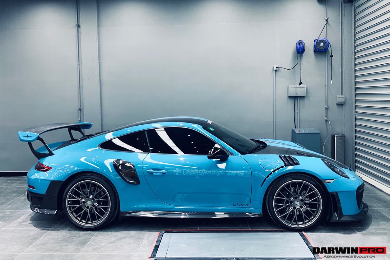 2016-2018 Porsche 911 991.2 Carrera/Targa 4/4S GT2RS Style Carbon Fiber Quarter Panel Side Scoops - DarwinPRO Aerodynamics