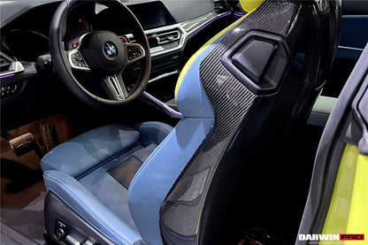 2021-UP BMW M4 G82/G83 Carbon Fiber Seat-Back Cover - DarwinPRO Aerodynamics