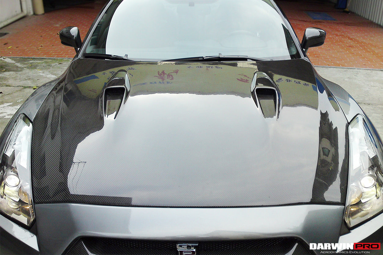 2008-2016 Nissan GTR R35 CBA/DBA BSE Style Carbon Fiber Hood - DarwinPRO Aerodynamics