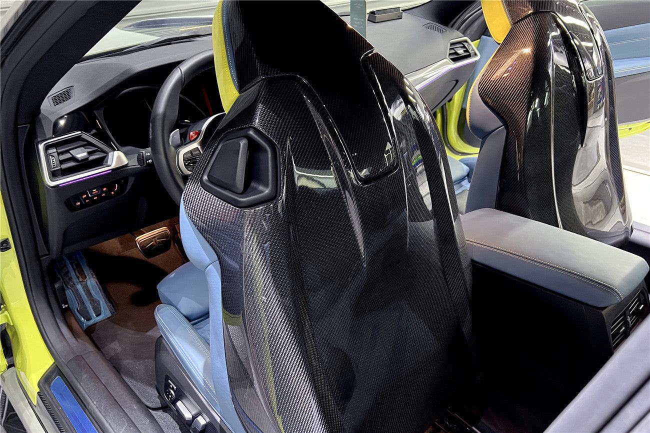 2021-UP BMW M4 G82/G83 Carbon Fiber Seat-Back Cover - DarwinPRO Aerodynamics