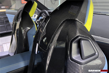 2021-UP BMW M4 G82/G83 Carbon Fiber Seat-Back Cover - DarwinPRO Aerodynamics