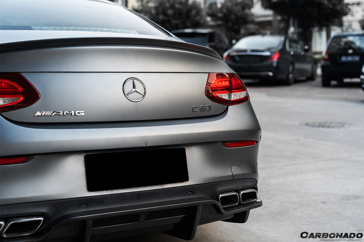 2015-2018 Mercedes Benz W205 C63/S AMG Coupe PS Style Rear Diffuser - Carbonado