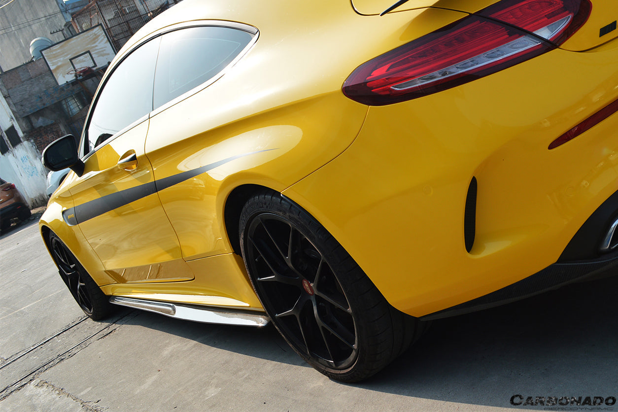 2015-2021 Mercedes Benz C-Class W205 Coupe PS Style Side Skirts - Carbonado