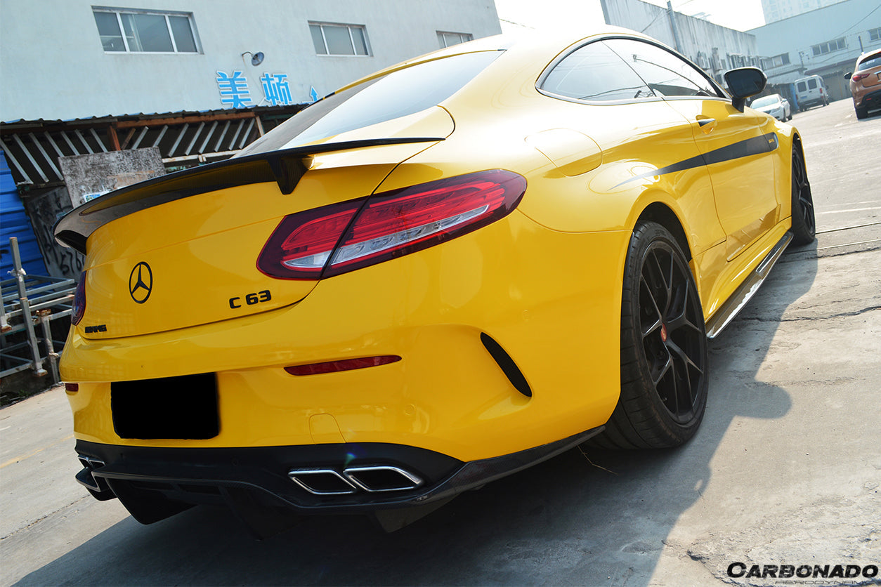 2015-2021 Mercedes Benz C-Class W205 Coupe PS Style Side Skirts - Carbonado