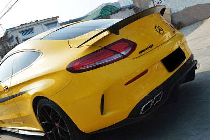 2015-2021 Mercedes Benz C-Class C63 AMG W205 Coupe RT-II Style Trunk Spoiler - Carbonado