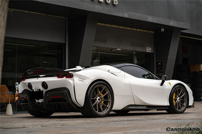 2020-UP Ferrari SSF90 Stradale OE Style Autoclave Carbon Fiber Rear Diffuser - Carbonado