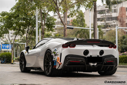 2020-UP Ferrari SSF90 Stradale OE Style Autoclave Carbon Fiber Rear Diffuser - Carbonado