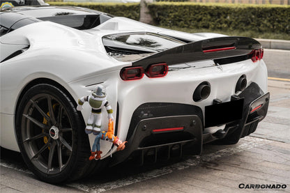 2020-UP Ferrari SSF90 Stradale OE Style Autoclave Carbon Fiber Rear Diffuser - Carbonado