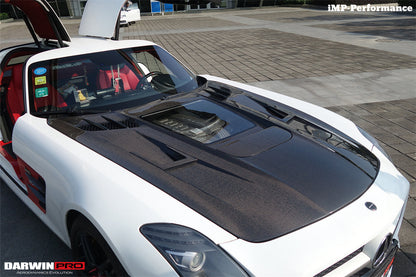 2010-2015 Mercedes Benz W197 SLS AMG IMP Performance Carbon Fiber Hood - DarwinPRO Aerodynamics