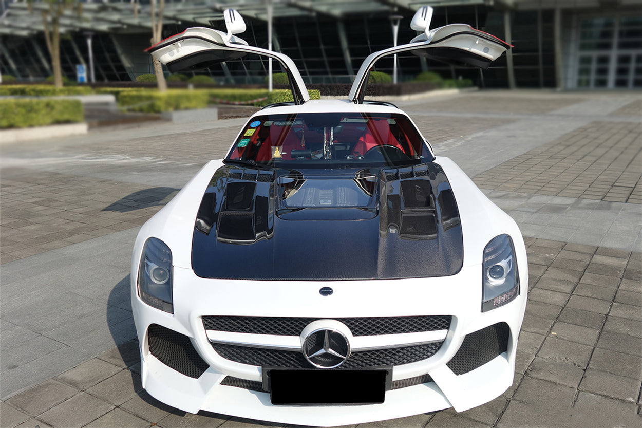 2010-2015 Mercedes Benz W197 SLS AMG IMP Performance Carbon Fiber Hood - DarwinPRO Aerodynamics