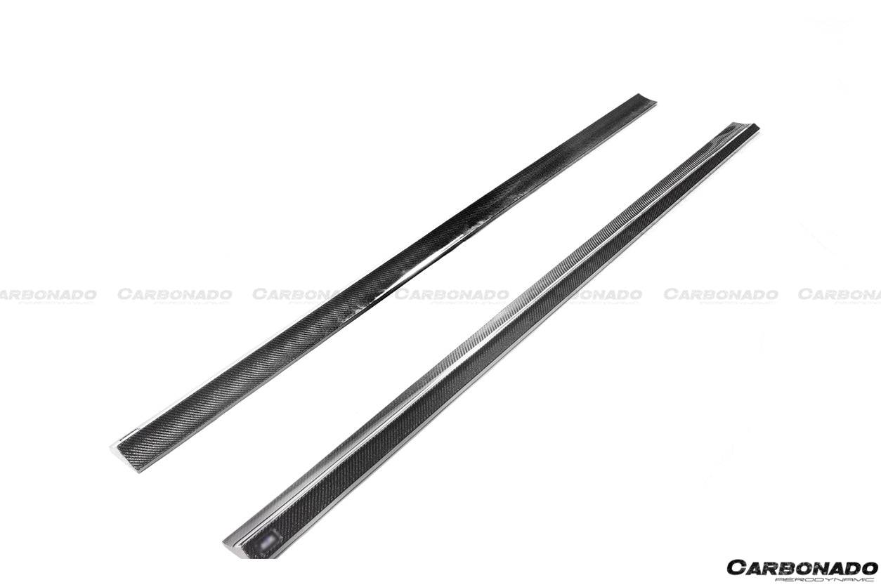 2008-2014 Mercedes Benz W204 C63 AMG RZ Style Carbon Fiber Side Skirts - Carbonado Aero