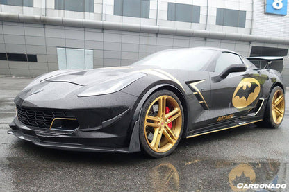 2013-2019 Corvette C7 PD Style Wide body Rear Flares And Side Skirts - Carbonado