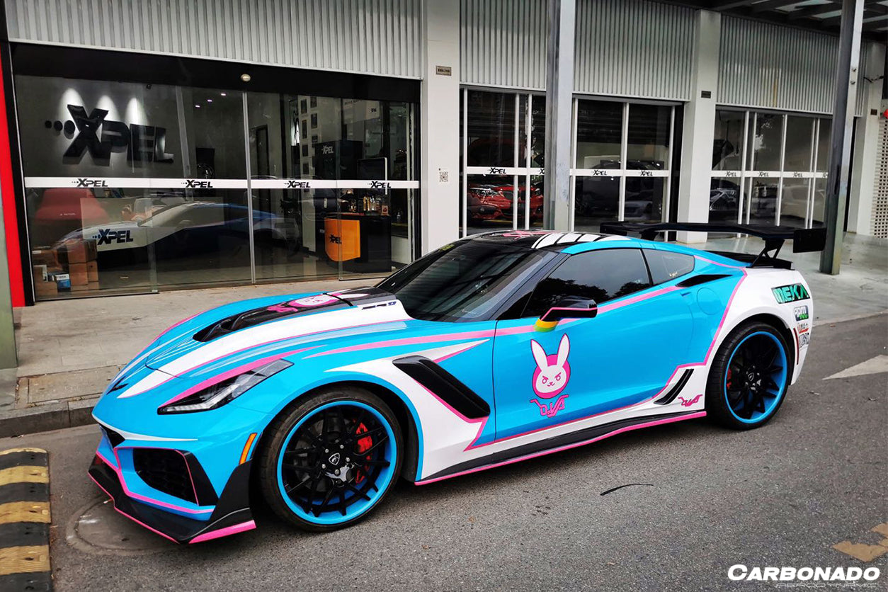 2013-2019 Corvette Z06 Grandsport AR Style Carbon Fiber Side Skirts - Carbonado