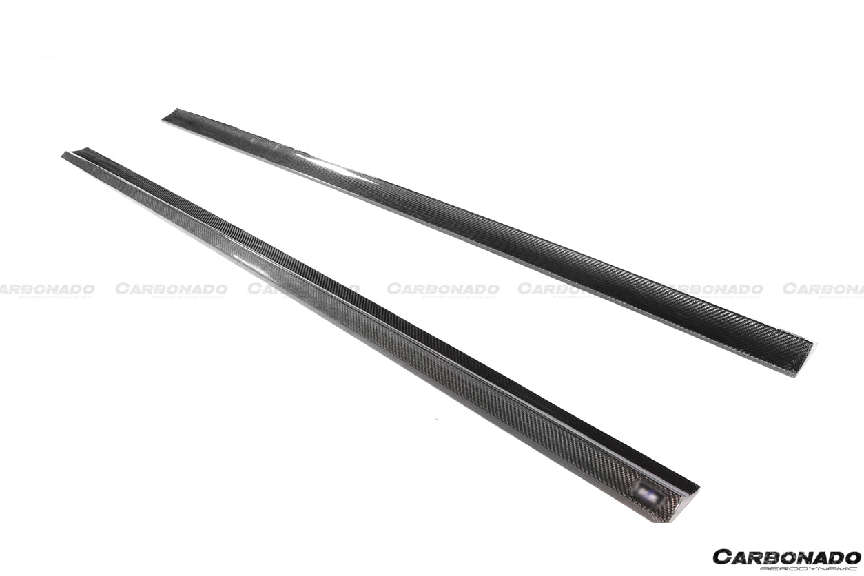 2008-2014 Mercedes Benz W204 C63 AMG RZ Style Carbon Fiber Side Skirts - Carbonado