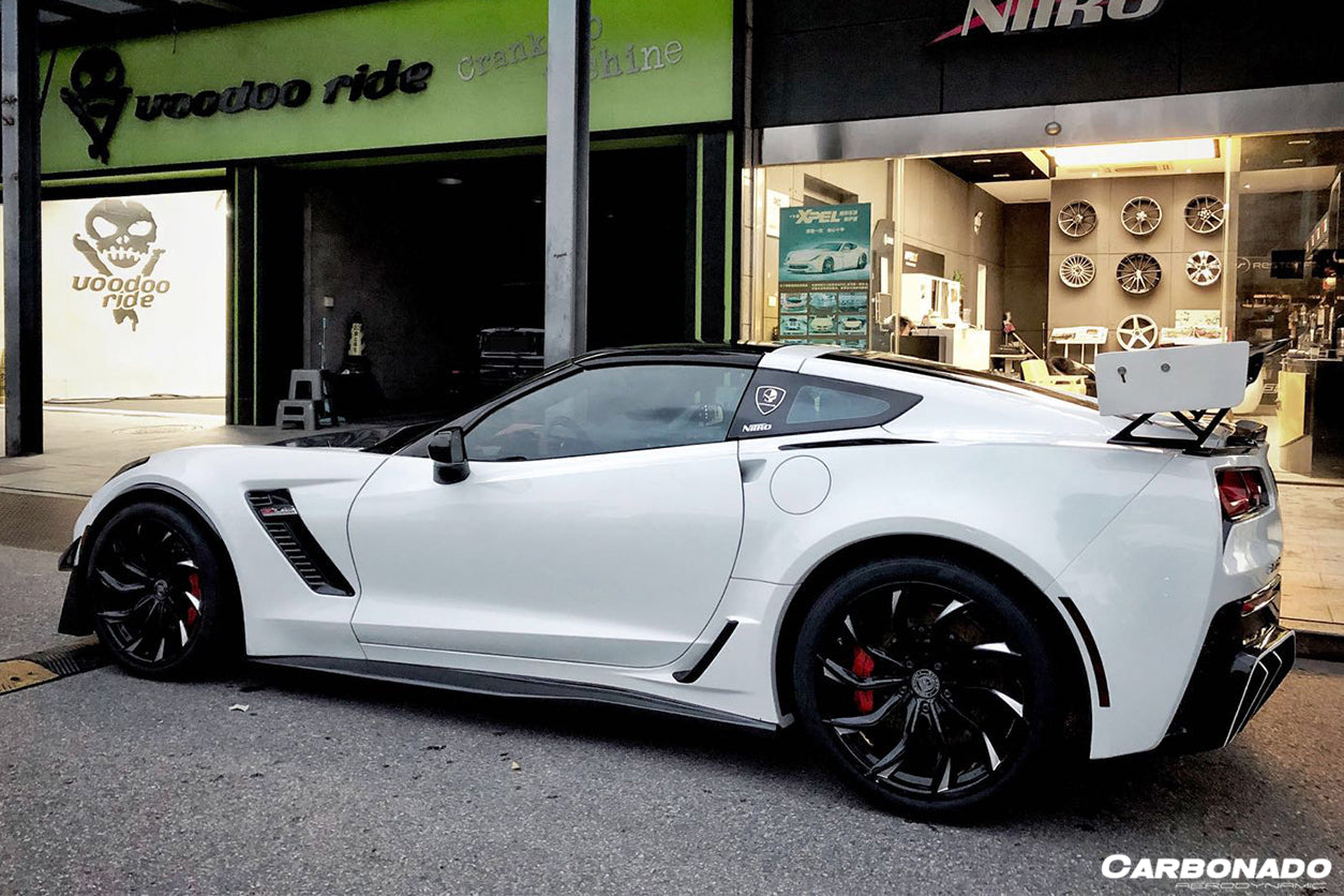 2013-2019 Corvette Z06 Grandsport AR Style Carbon Fiber Side Skirts - Carbonado